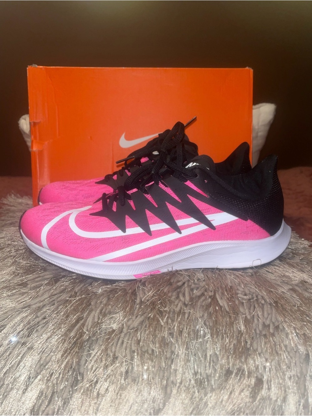 Nike men’s Hot Pink and Black Running Sneakers